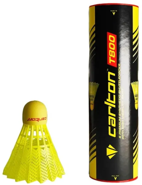 Carlton T800 Nylon Badmintonbollar Gul/Röd