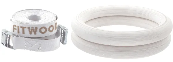 FitWood ULPU Gymnastikringar 28mm - Glazing-yta / Vit Rem