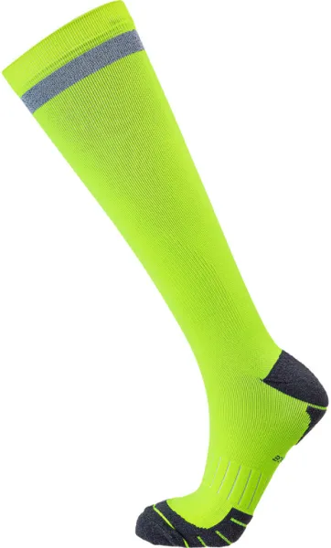 Endurance Torent Reflective Long - Löparstrumpor med kompression - Safety Yellow - Storlek 39/